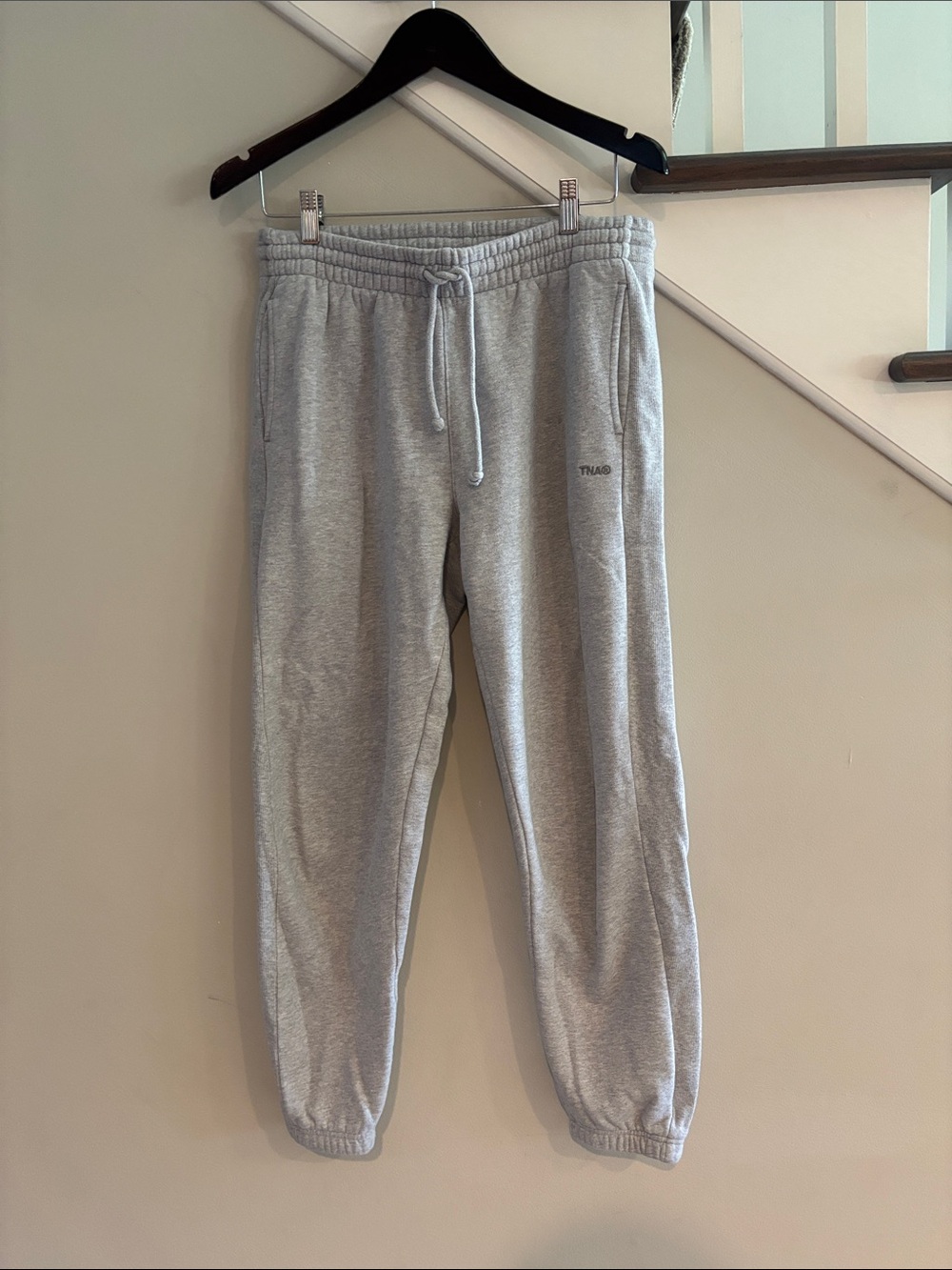 TNA Light Gray Cropped Sweat Joggers